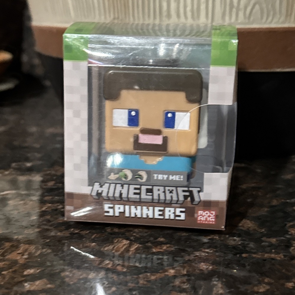 2023 Mojang Minecraft Fidget Spinner Steve Collection 4 Just Toys LLC NEW
